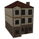 Stucco Three-Story Reversed Row Home icon.png
