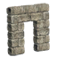 1Wx6Hx6L Rough Stone Arch Block.png