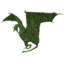 White Flowered Topiary Dragon Statue icon.png