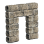 1Wx6Hx6L Dark Rough Stone Arch Block icon.png