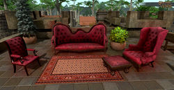 SotA VintageRedVelvetNailheads furniture set.jpg