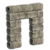 1Wx6Hx6L Rough Stone Arch Block.png