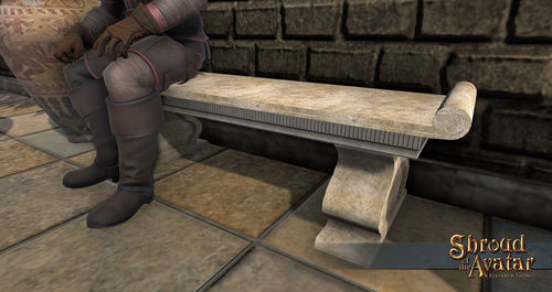 Tan Marble Bench - Shroud of the Avatar Wiki - SotA