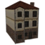 Stucco Three-Story Reversed Row Home icon.png