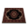 Square Rug (Dark Red and Black Floral)