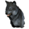 Pristine Obsidian Wolf Head